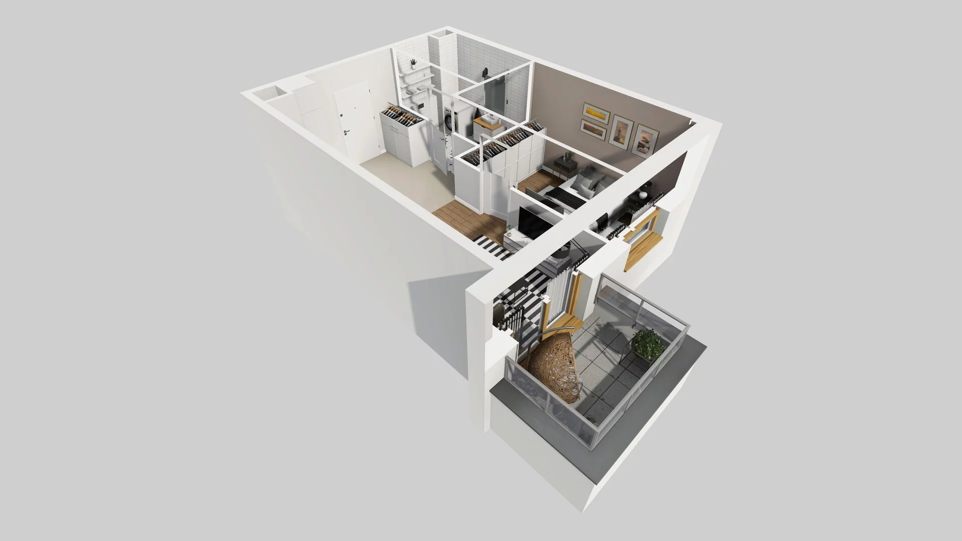 2 pokoje, mieszkanie 38,25 m², piętro 1, oferta nr D/25, Apartamenty Literacka 2, Warszawa, Bielany, Piaski, ul. Literacka