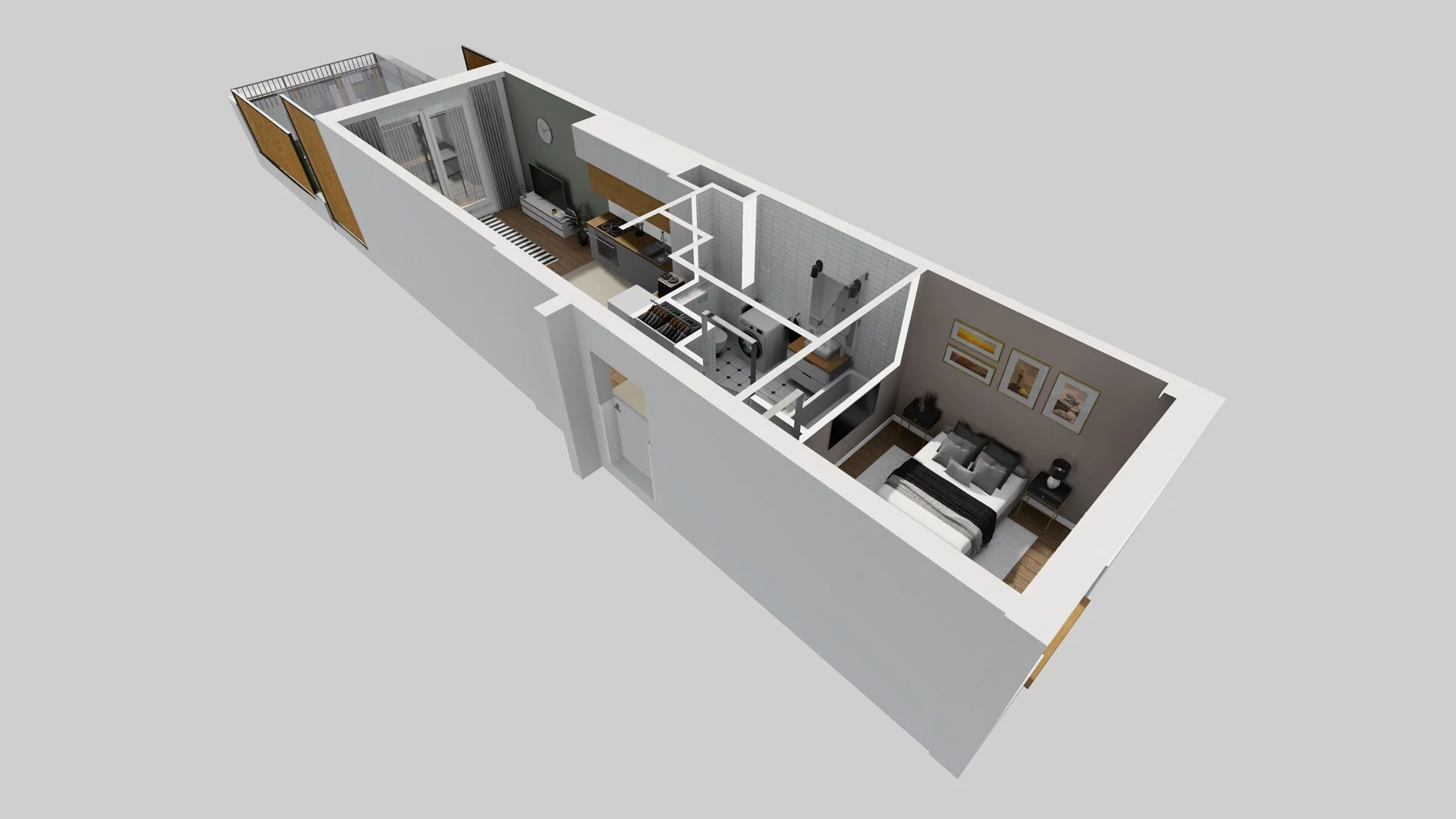 2 pokoje, mieszkanie 40,32 m², piętro 1, oferta nr D/29, Apartamenty Literacka 2, Warszawa, Bielany, Piaski, ul. Literacka