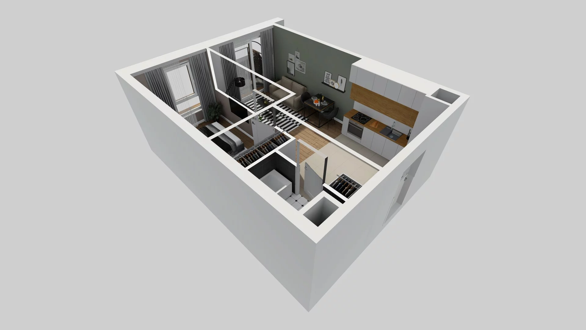 2 pokoje, mieszkanie 38,50 m², piętro 2, oferta nr D/32, Apartamenty Literacka 2, Warszawa, Bielany, Piaski, ul. Literacka