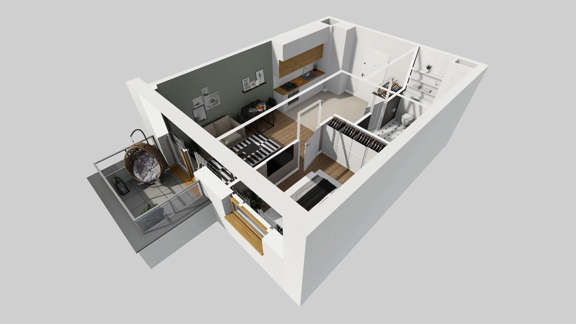 2 pokoje, mieszkanie 38,50 m², piętro 3, oferta nr D/39, Apartamenty Literacka 2, Warszawa, Bielany, Piaski, ul. Literacka