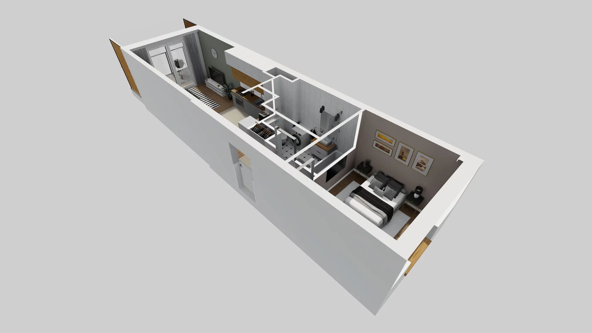 2 pokoje, mieszkanie 40,52 m², piętro 3, oferta nr D/43, Apartamenty Literacka 2, Warszawa, Bielany, Piaski, ul. Literacka