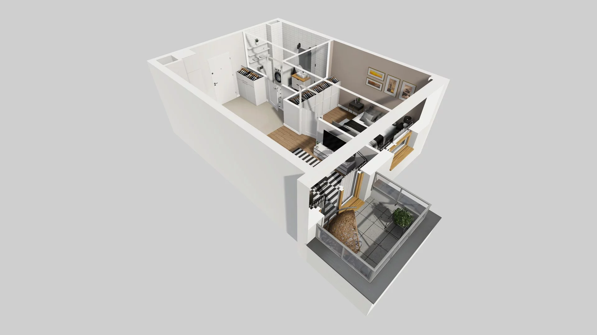 2 pokoje, mieszkanie 38,56 m², piętro 4, oferta nr D/45, Apartamenty Literacka 2, Warszawa, Bielany, Piaski, ul. Literacka