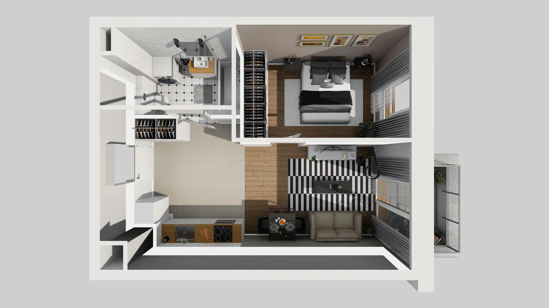 2 pokoje, mieszkanie 38,26 m², piętro 5, oferta nr D/54, Apartamenty Literacka 2, Warszawa, Bielany, Piaski, ul. Literacka