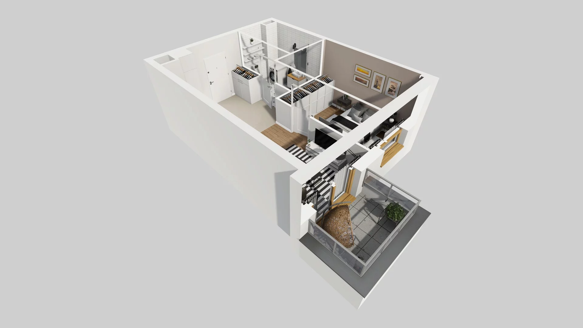 2 pokoje, mieszkanie 38,26 m², piętro 5, oferta nr D/54, Apartamenty Literacka 2, Warszawa, Bielany, Piaski, ul. Literacka