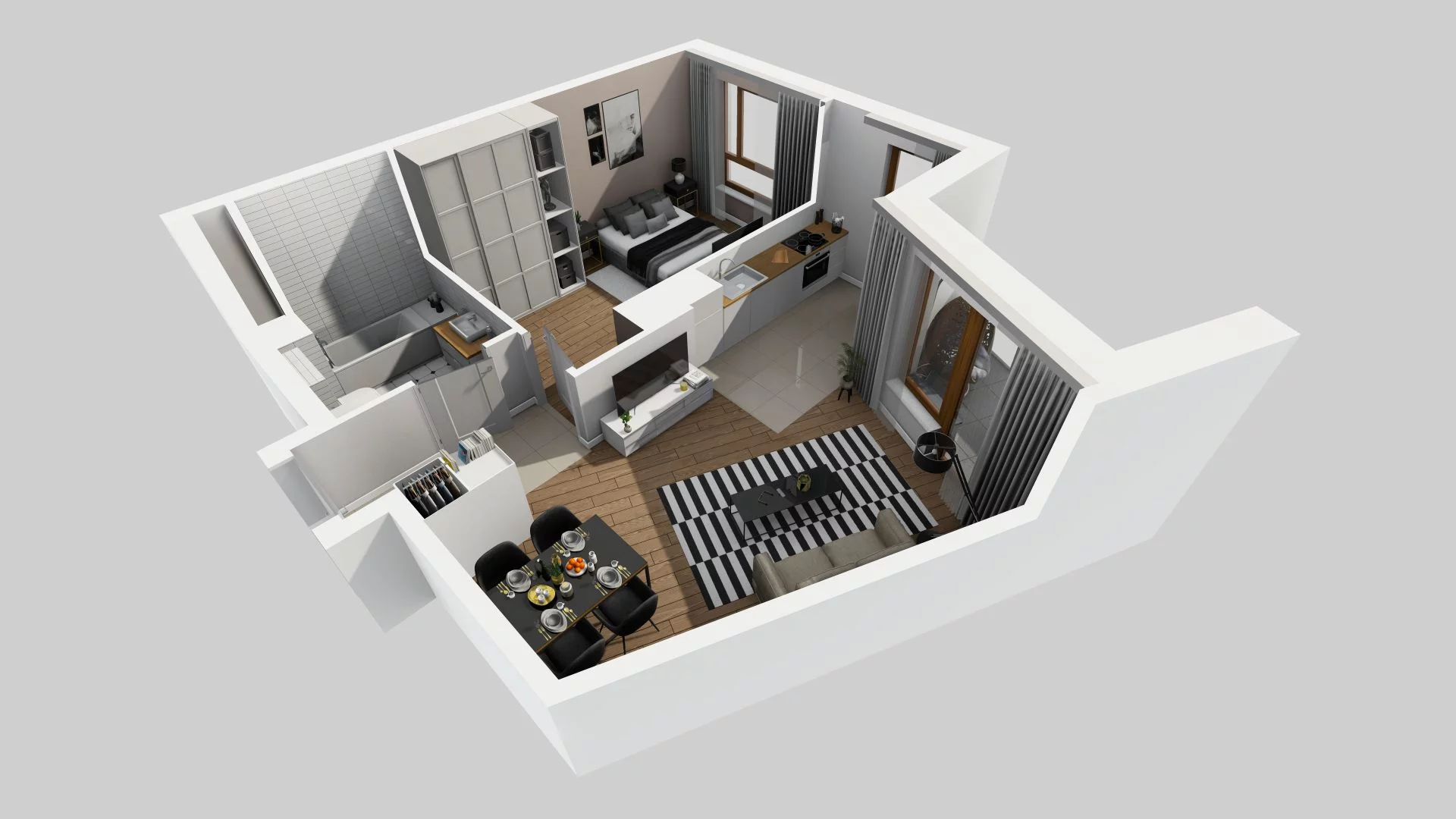 2 pokoje, mieszkanie 45,82 m², piętro 1, oferta nr A/23, Apartamenty Literacka, Warszawa, Bielany, Piaski, ul. Literacka