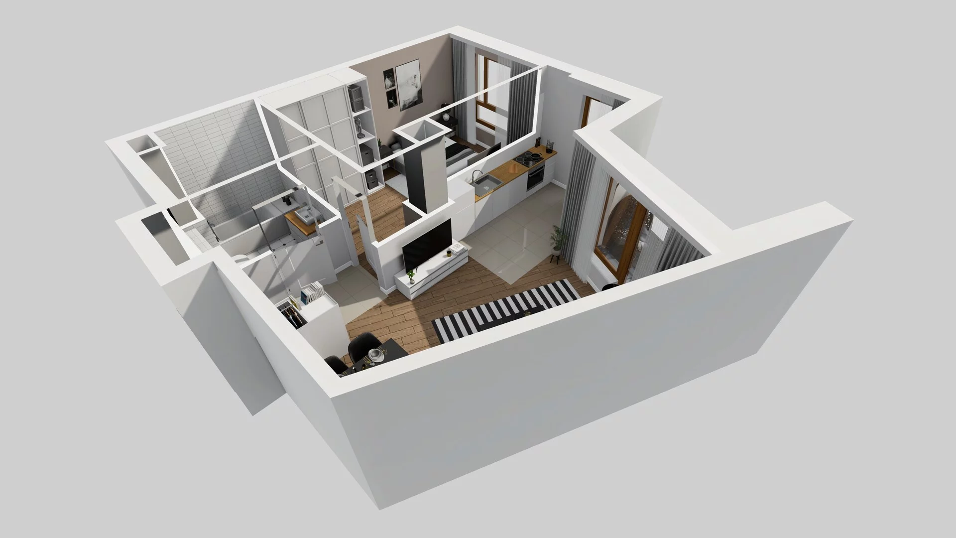 2 pokoje, mieszkanie 45,82 m², piętro 2, oferta nr A/26, Apartamenty Literacka, Warszawa, Bielany, Piaski, ul. Literacka
