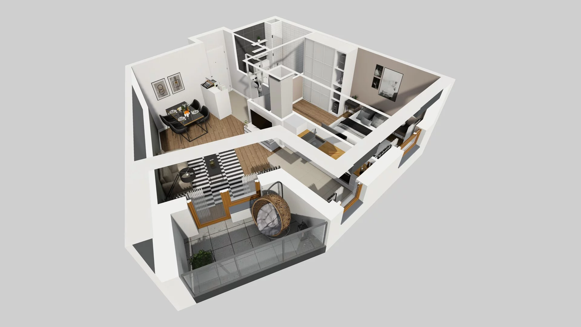2 pokoje, mieszkanie 46,32 m², piętro 6, oferta nr A/38, Apartamenty Literacka, Warszawa, Bielany, Piaski, ul. Literacka