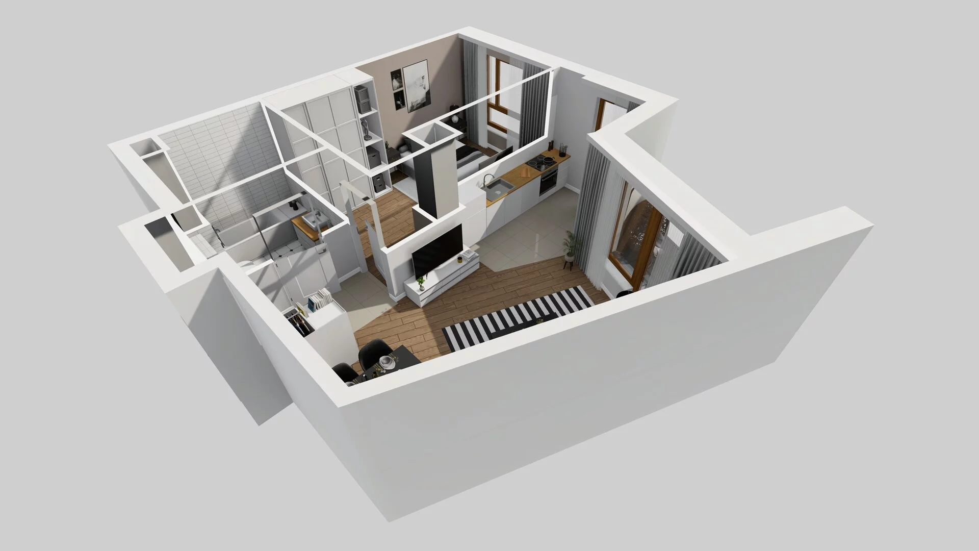 2 pokoje, mieszkanie 46,32 m², piętro 6, oferta nr A/38, Apartamenty Literacka, Warszawa, Bielany, Piaski, ul. Literacka
