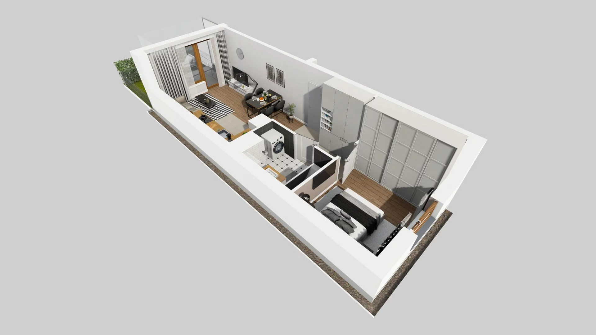 2 pokoje, mieszkanie 38,31 m², parter, oferta nr B/40, Apartamenty Literacka, Warszawa, Bielany, Piaski, ul. Literacka