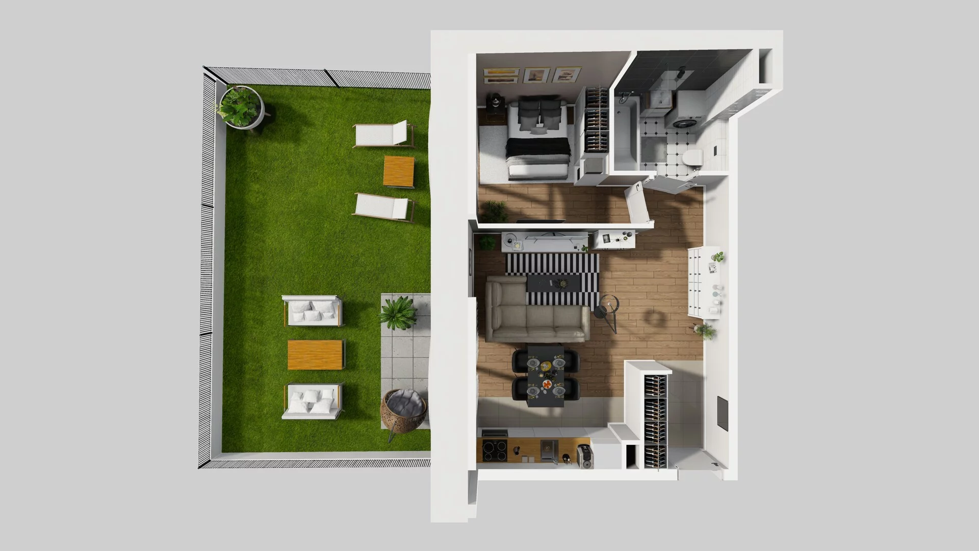 2 pokoje, mieszkanie 44,05 m², parter, oferta nr A/1, Osobowicka 114, Wrocław, Osobowice-Rędzin, Fabryczna, ul. Osobowicka 114