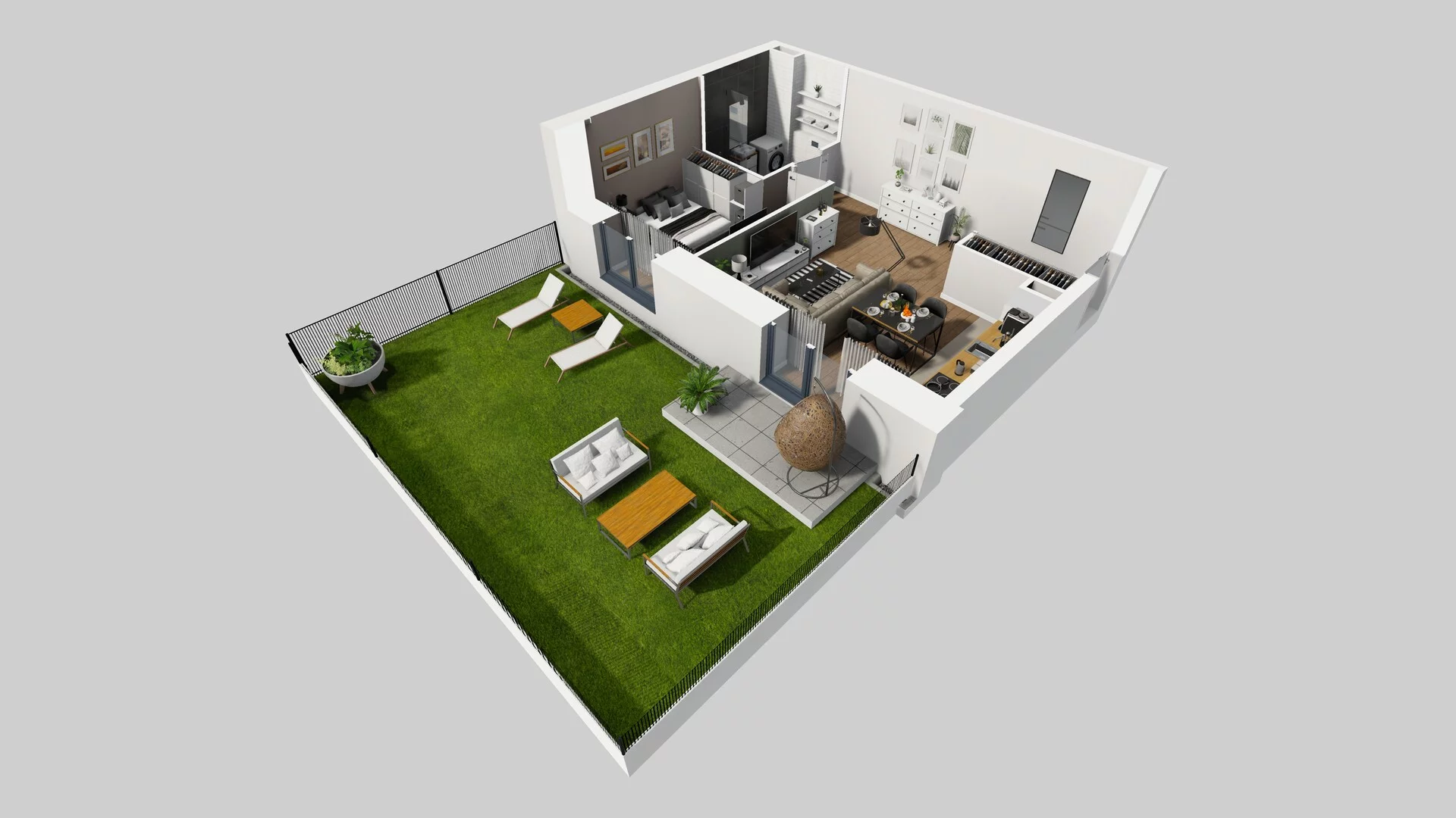 2 pokoje, mieszkanie 44,05 m², parter, oferta nr A/1, Osobowicka 114, Wrocław, Osobowice-Rędzin, Fabryczna, ul. Osobowicka 114
