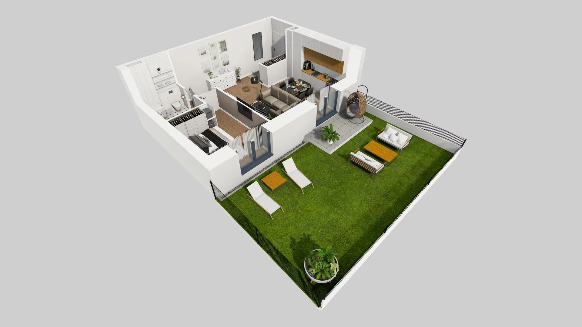 2 pokoje, mieszkanie 44,05 m², parter, oferta nr A/1, Osobowicka 114, Wrocław, Osobowice-Rędzin, Fabryczna, ul. Osobowicka 114