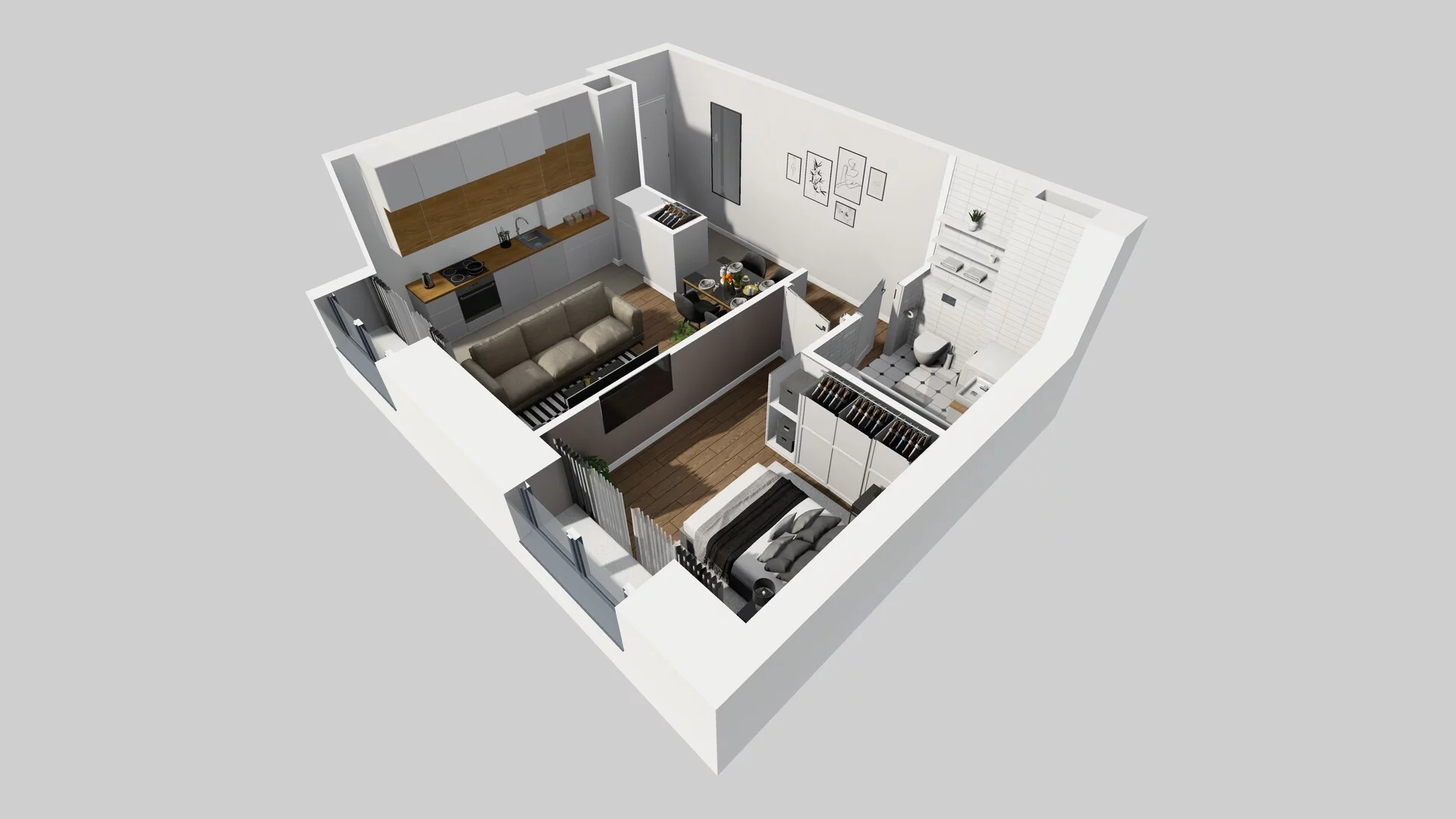 2 pokoje, mieszkanie 37,04 m², parter, oferta nr A/2, Osobowicka 114, Wrocław, Osobowice-Rędzin, Fabryczna, ul. Osobowicka 114