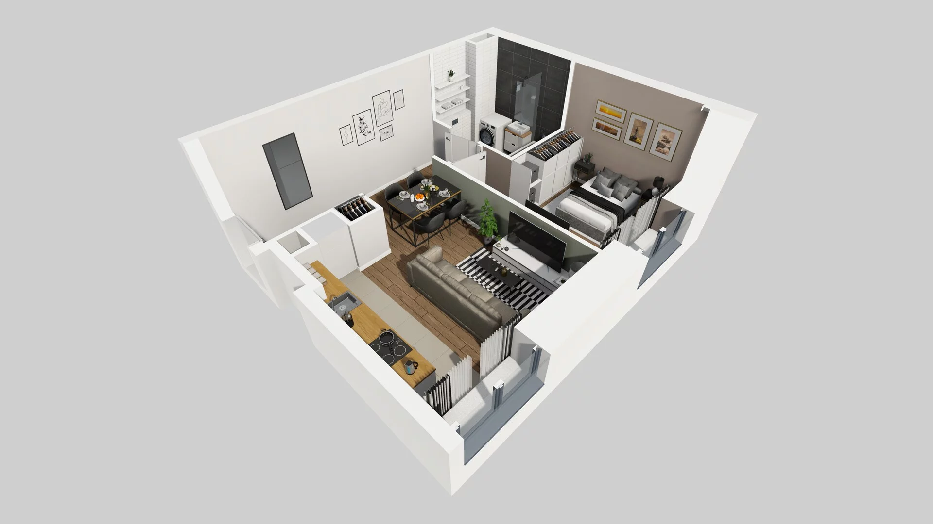 2 pokoje, mieszkanie 37,04 m², parter, oferta nr A/2, Osobowicka 114, Wrocław, Osobowice-Rędzin, Fabryczna, ul. Osobowicka 114