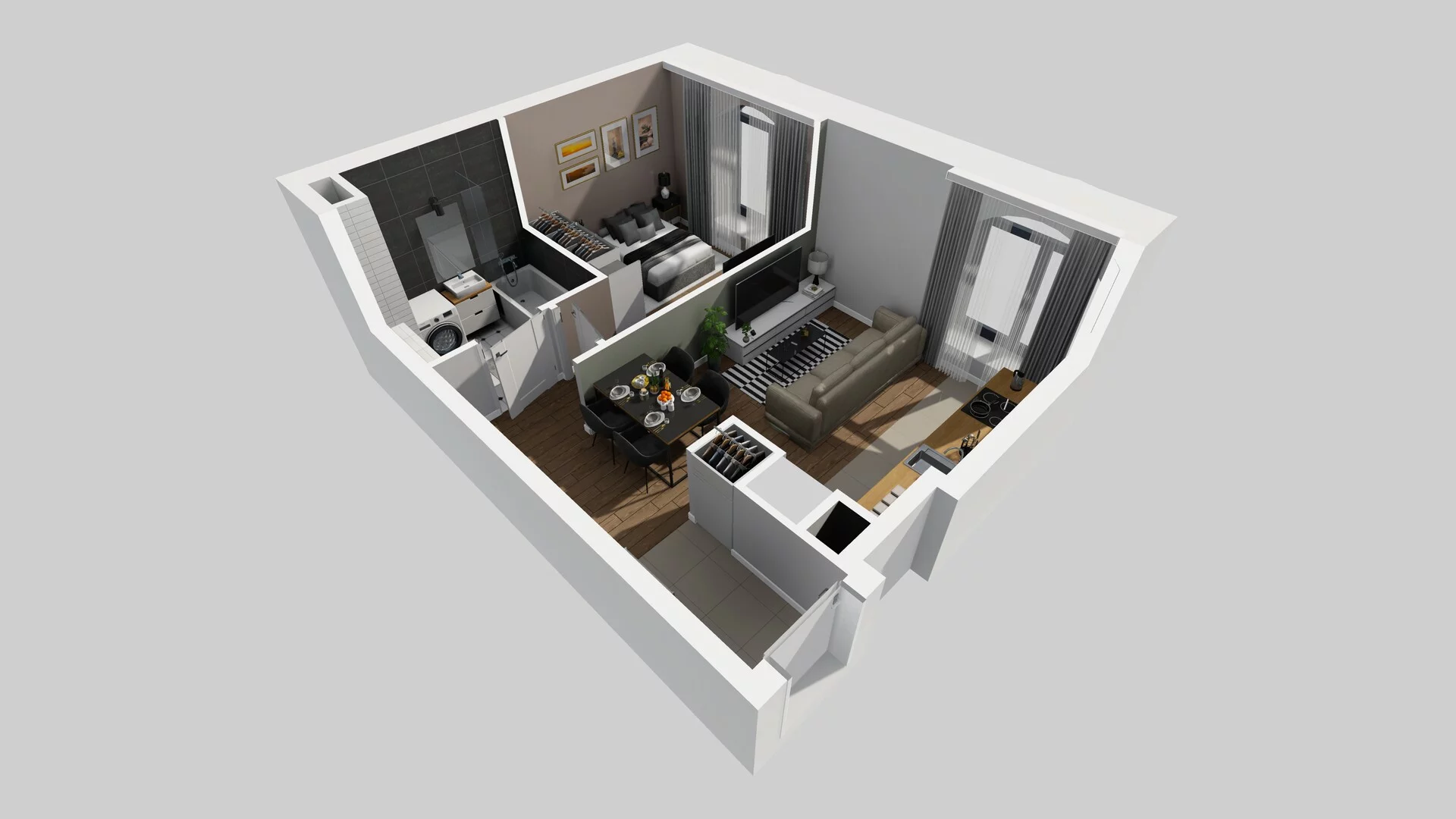 2 pokoje, mieszkanie 37,04 m², parter, oferta nr A/2, Osobowicka 114, Wrocław, Osobowice-Rędzin, Fabryczna, ul. Osobowicka 114