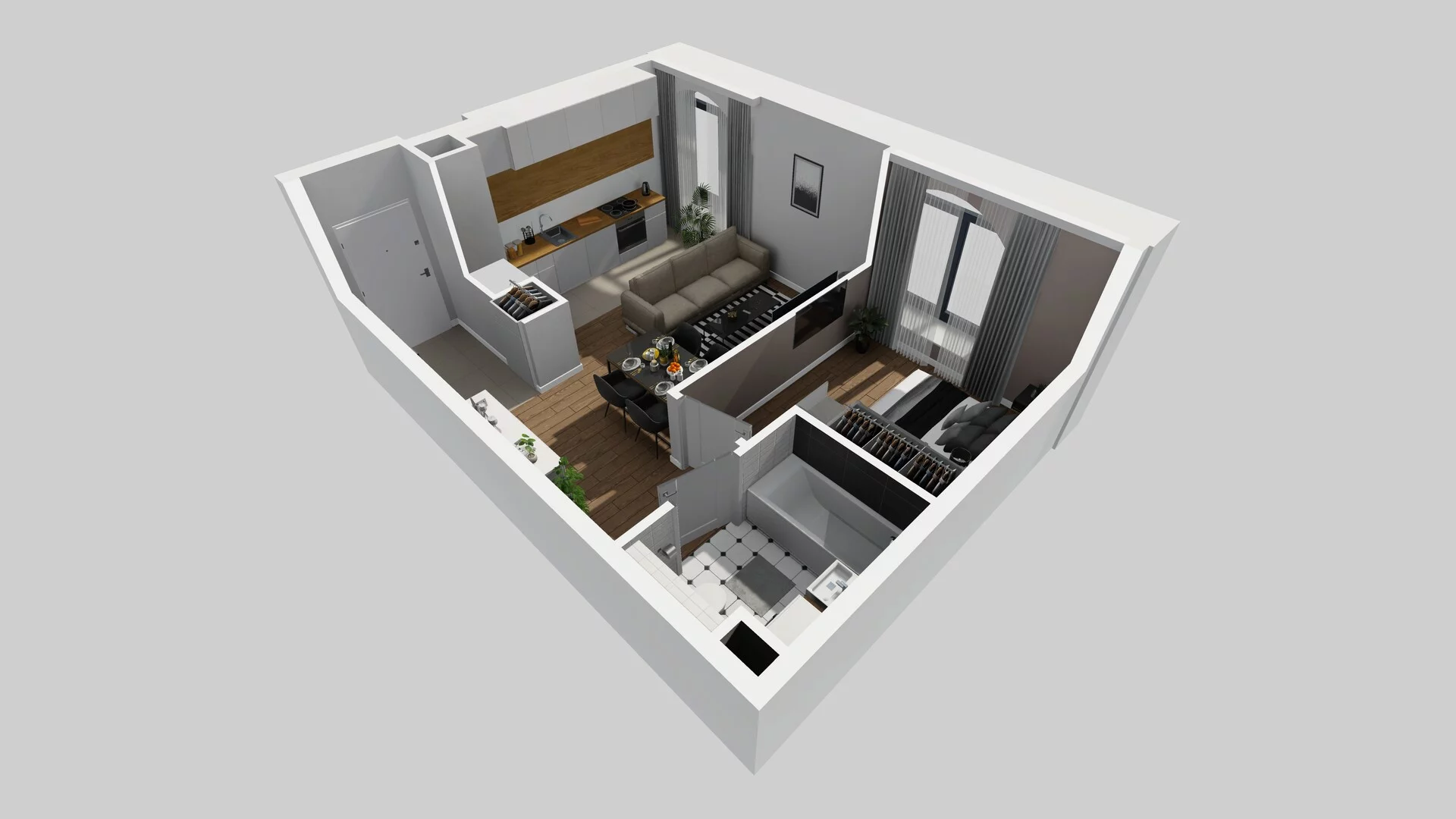 2 pokoje, mieszkanie 38,73 m², parter, oferta nr A/3, Osobowicka 114, Wrocław, Osobowice-Rędzin, Fabryczna, ul. Osobowicka 114