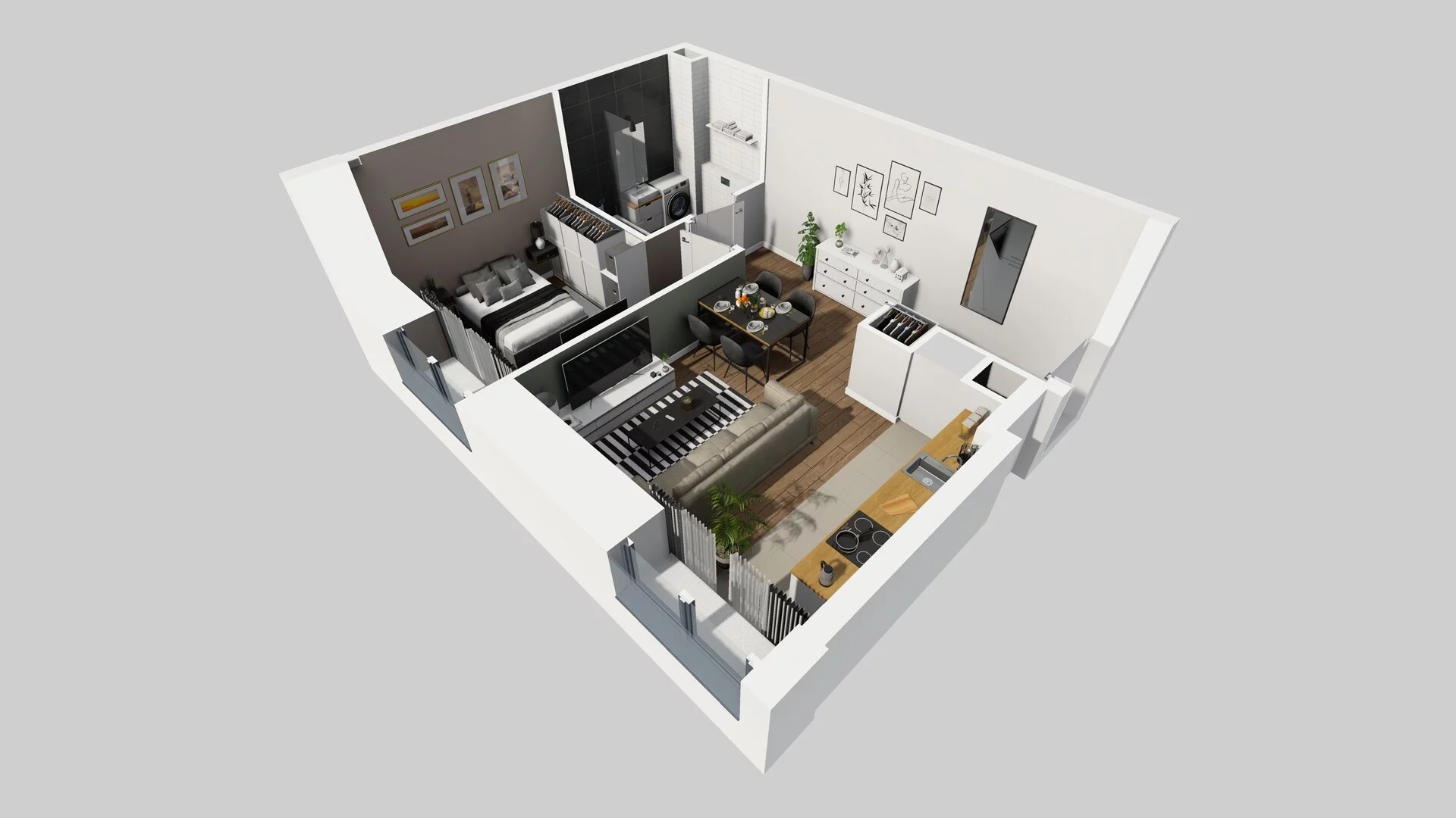 2 pokoje, mieszkanie 38,73 m², parter, oferta nr A/3, Osobowicka 114, Wrocław, Osobowice-Rędzin, Fabryczna, ul. Osobowicka 114