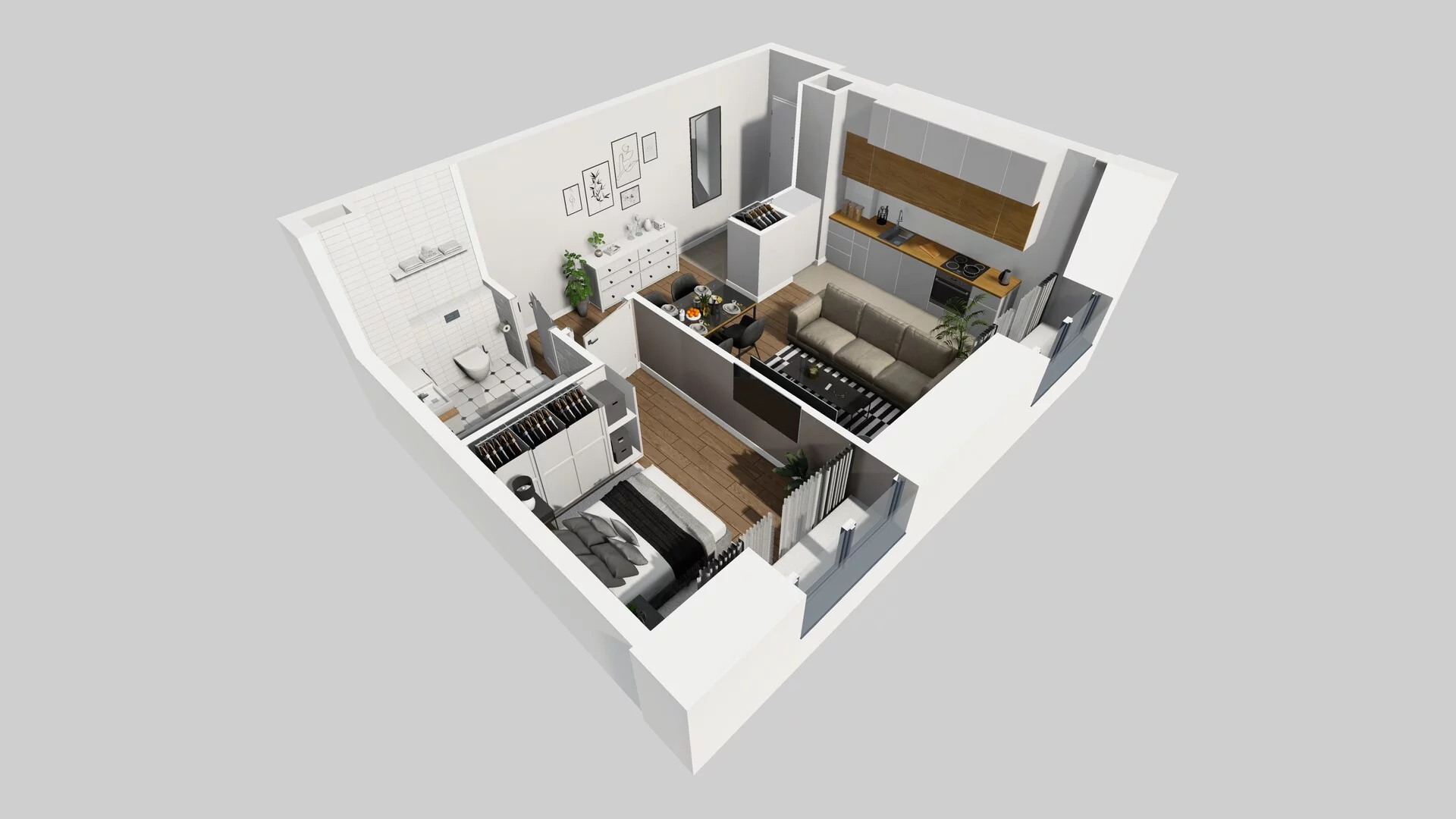 2 pokoje, mieszkanie 38,73 m², parter, oferta nr A/3, Osobowicka 114, Wrocław, Osobowice-Rędzin, Fabryczna, ul. Osobowicka 114