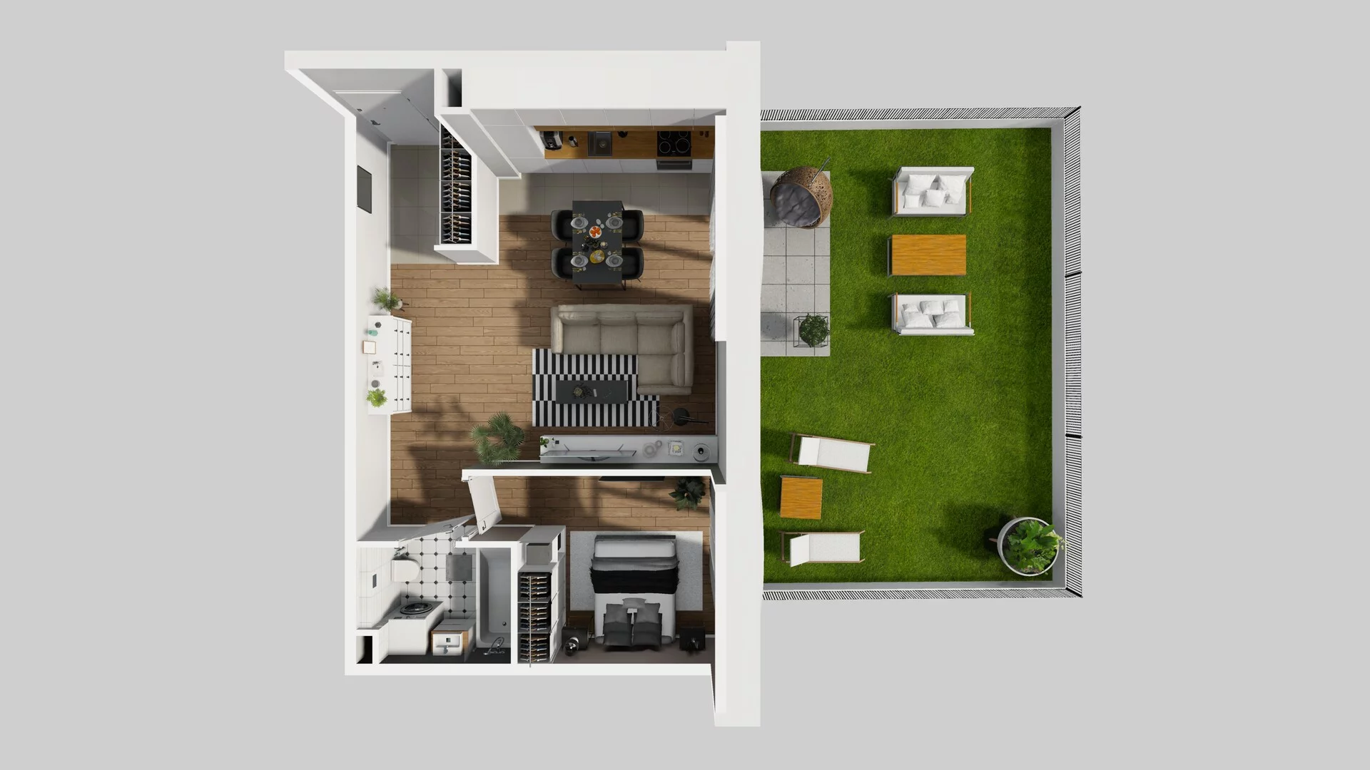 2 pokoje, mieszkanie 48,25 m², parter, oferta nr A/13, Osobowicka 114, Wrocław, Osobowice-Rędzin, Fabryczna, ul. Osobowicka 114