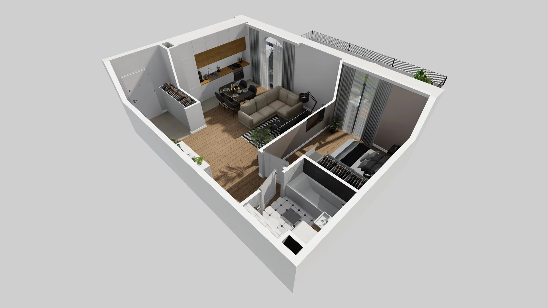 2 pokoje, mieszkanie 48,25 m², parter, oferta nr A/13, Osobowicka 114, Wrocław, Osobowice-Rędzin, Fabryczna, ul. Osobowicka 114