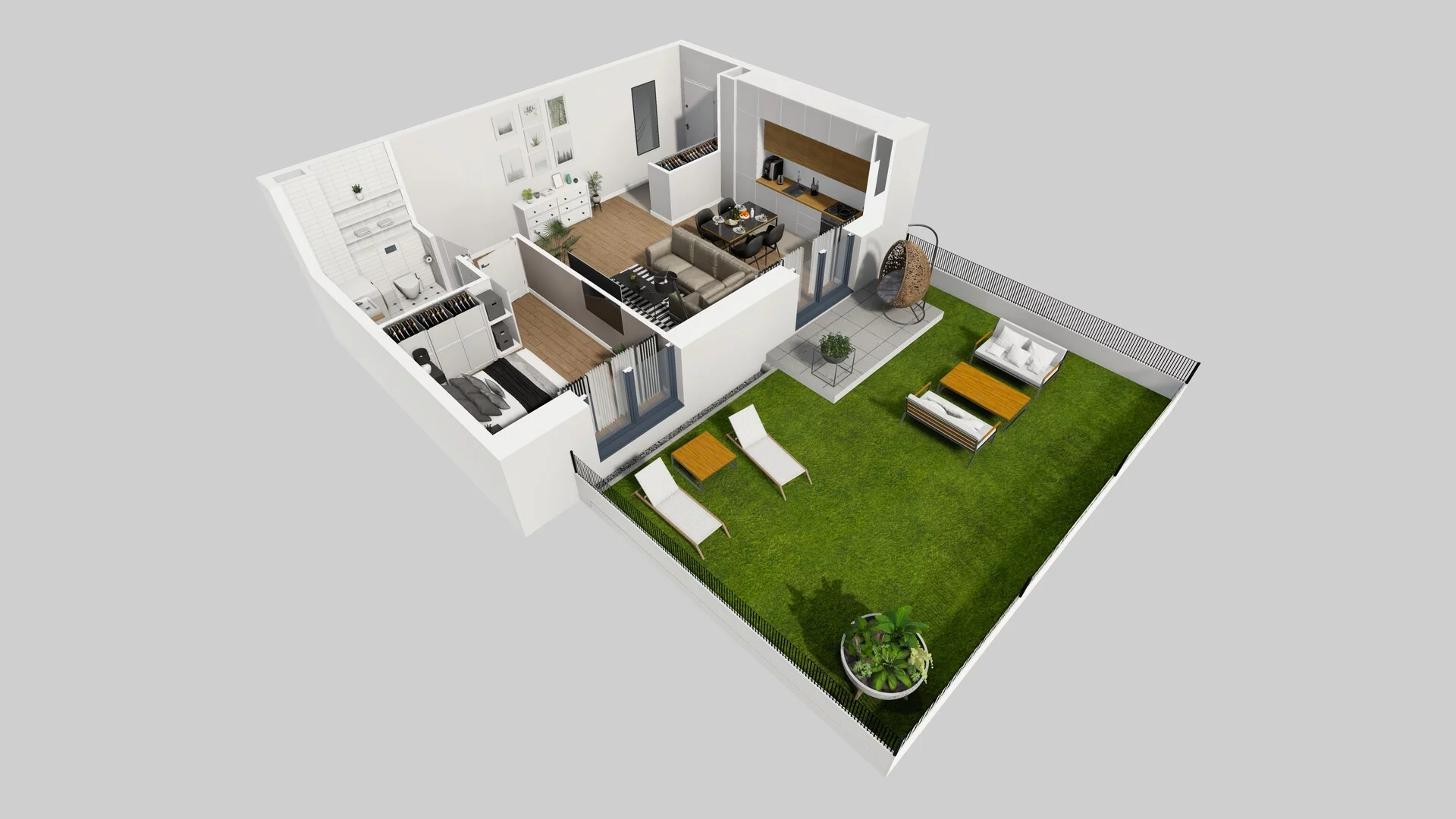 2 pokoje, mieszkanie 48,25 m², parter, oferta nr A/13, Osobowicka 114, Wrocław, Osobowice-Rędzin, Fabryczna, ul. Osobowicka 114