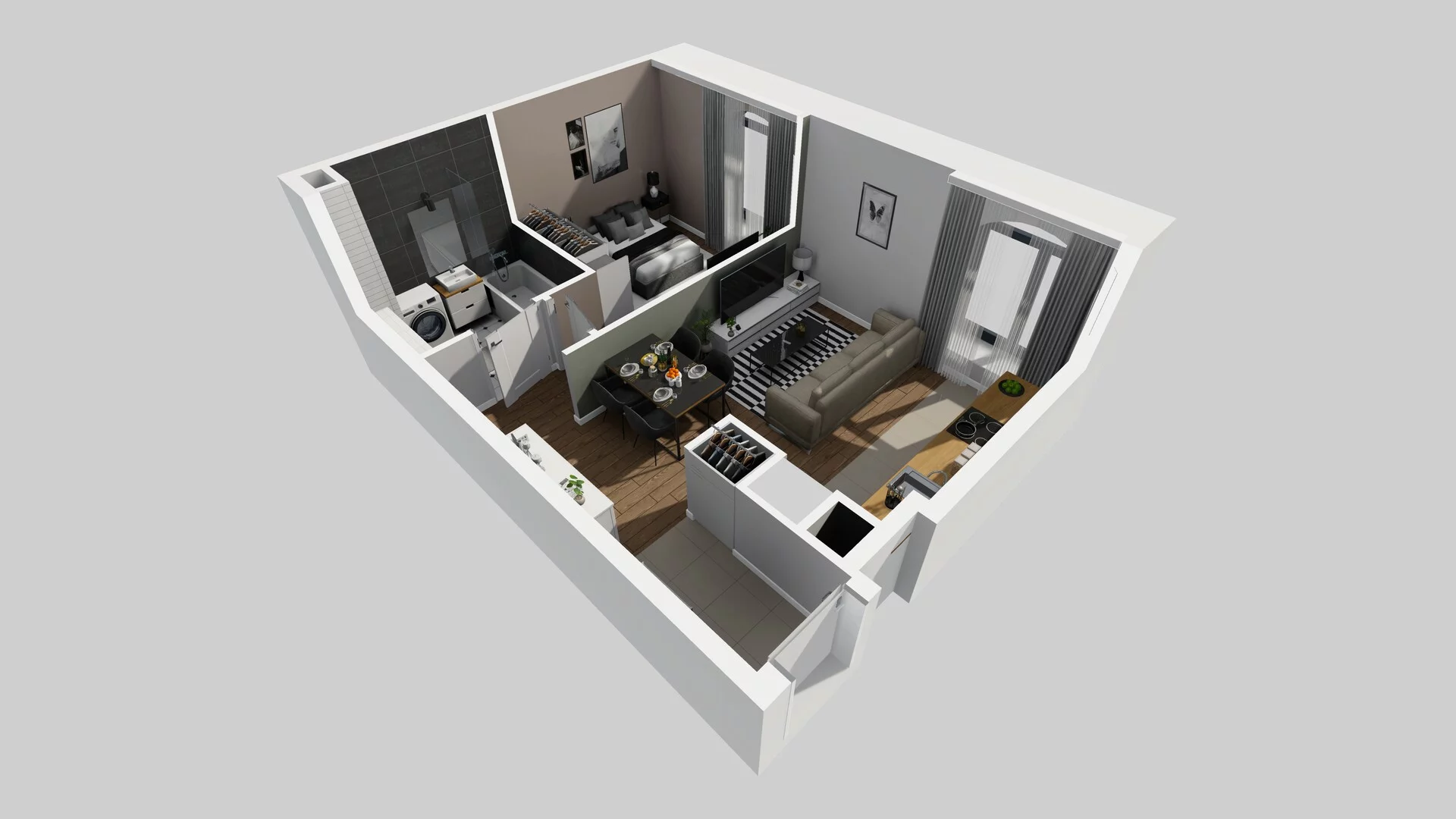 2 pokoje, mieszkanie 38,70 m², parter, oferta nr A/14, Osobowicka 114, Wrocław, Osobowice-Rędzin, Fabryczna, ul. Osobowicka 114
