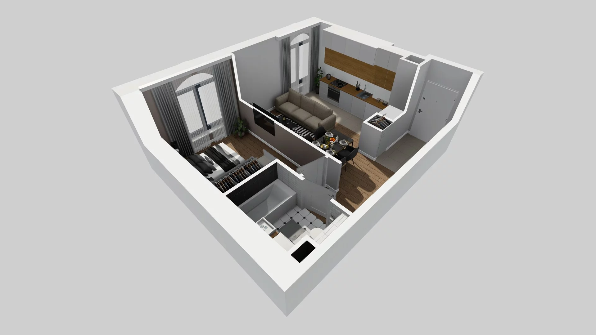 2 pokoje, mieszkanie 37,97 m², piętro 1, oferta nr A/5, Osobowicka 114, Wrocław, Osobowice-Rędzin, Fabryczna, ul. Osobowicka 114