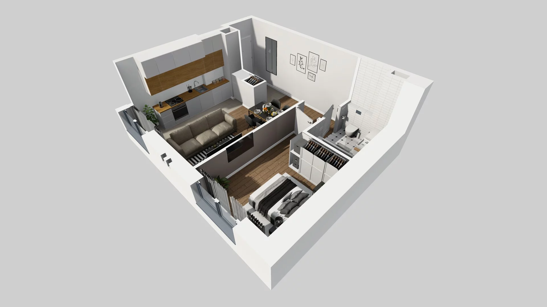 2 pokoje, mieszkanie 37,97 m², piętro 1, oferta nr A/5, Osobowicka 114, Wrocław, Osobowice-Rędzin, Fabryczna, ul. Osobowicka 114