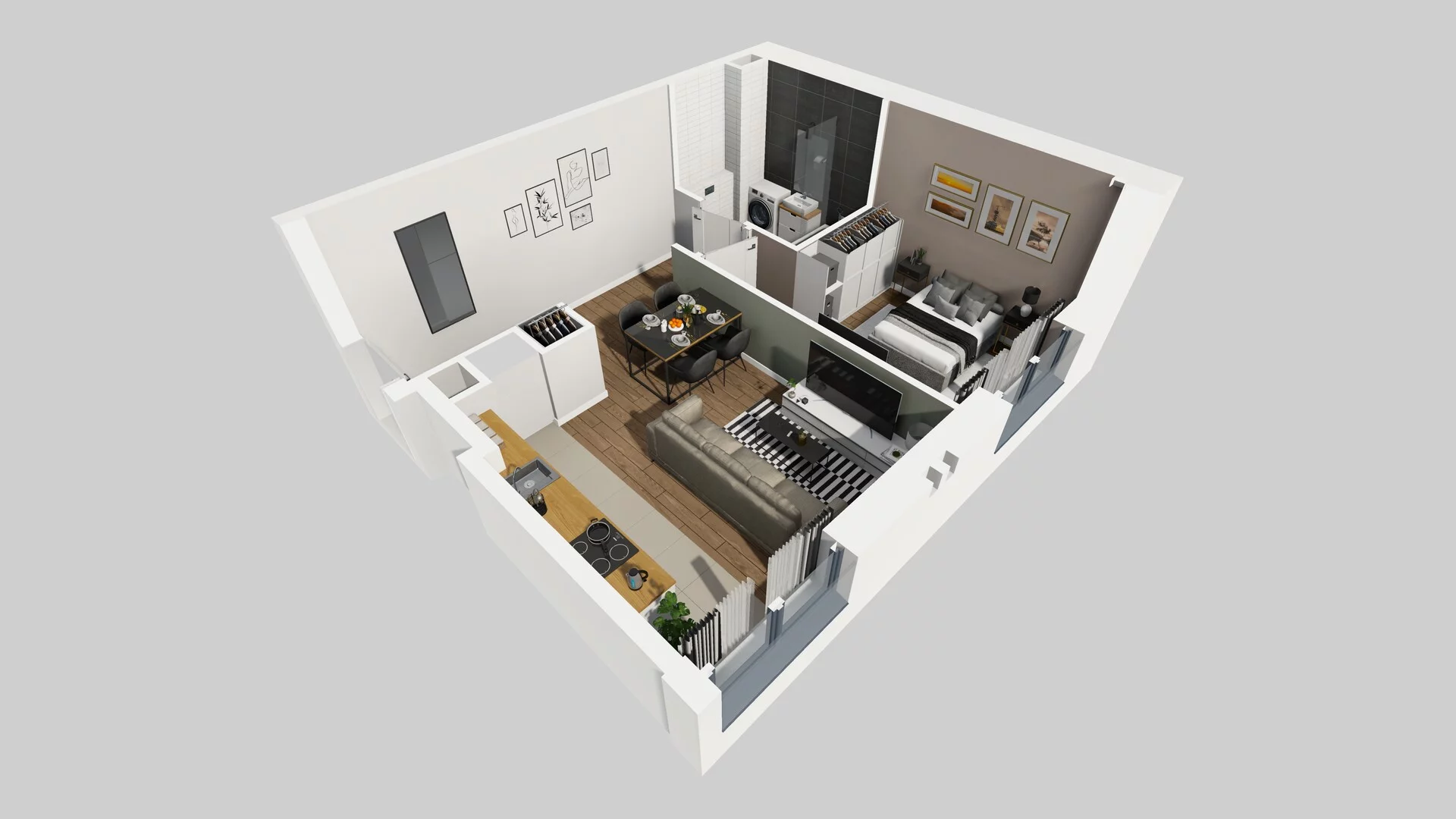 2 pokoje, mieszkanie 37,97 m², piętro 1, oferta nr A/5, Osobowicka 114, Wrocław, Osobowice-Rędzin, Fabryczna, ul. Osobowicka 114