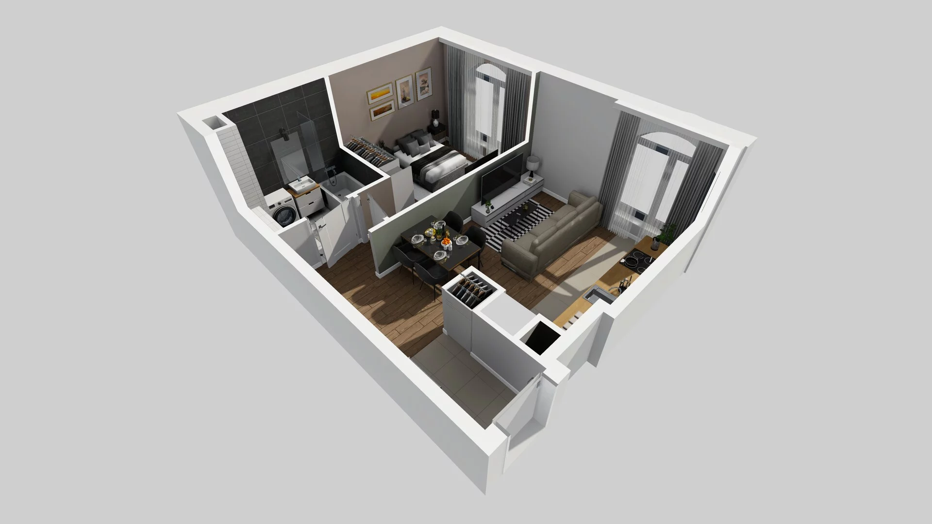 2 pokoje, mieszkanie 37,97 m², piętro 1, oferta nr A/5, Osobowicka 114, Wrocław, Osobowice-Rędzin, Fabryczna, ul. Osobowicka 114