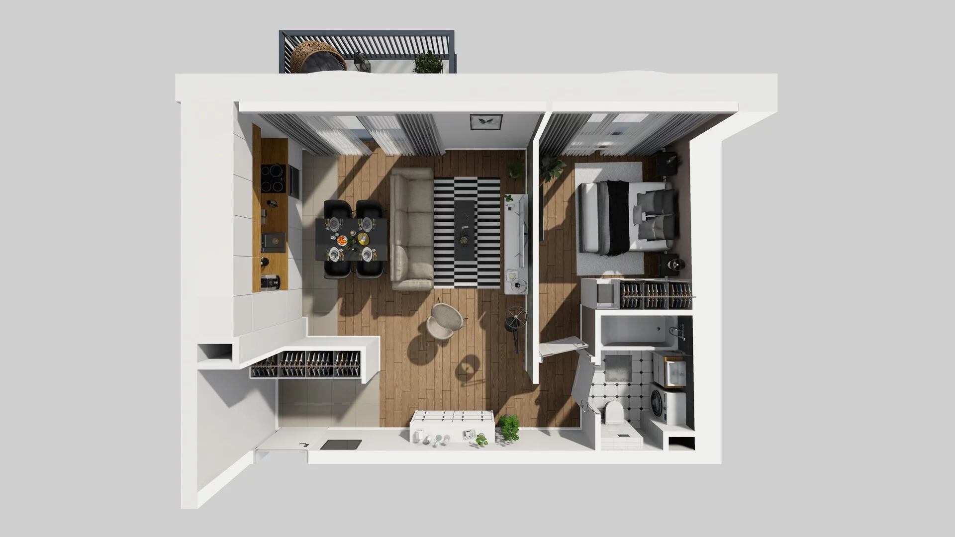 2 pokoje, mieszkanie 45,28 m², piętro 1, oferta nr A/6, Osobowicka 114, Wrocław, Osobowice-Rędzin, Fabryczna, ul. Osobowicka 114