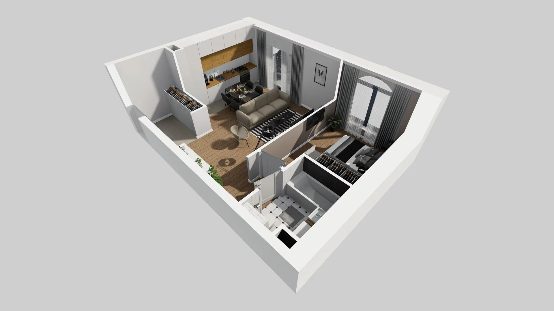 2 pokoje, mieszkanie 45,28 m², piętro 1, oferta nr A/6, Osobowicka 114, Wrocław, Osobowice-Rędzin, Fabryczna, ul. Osobowicka 114