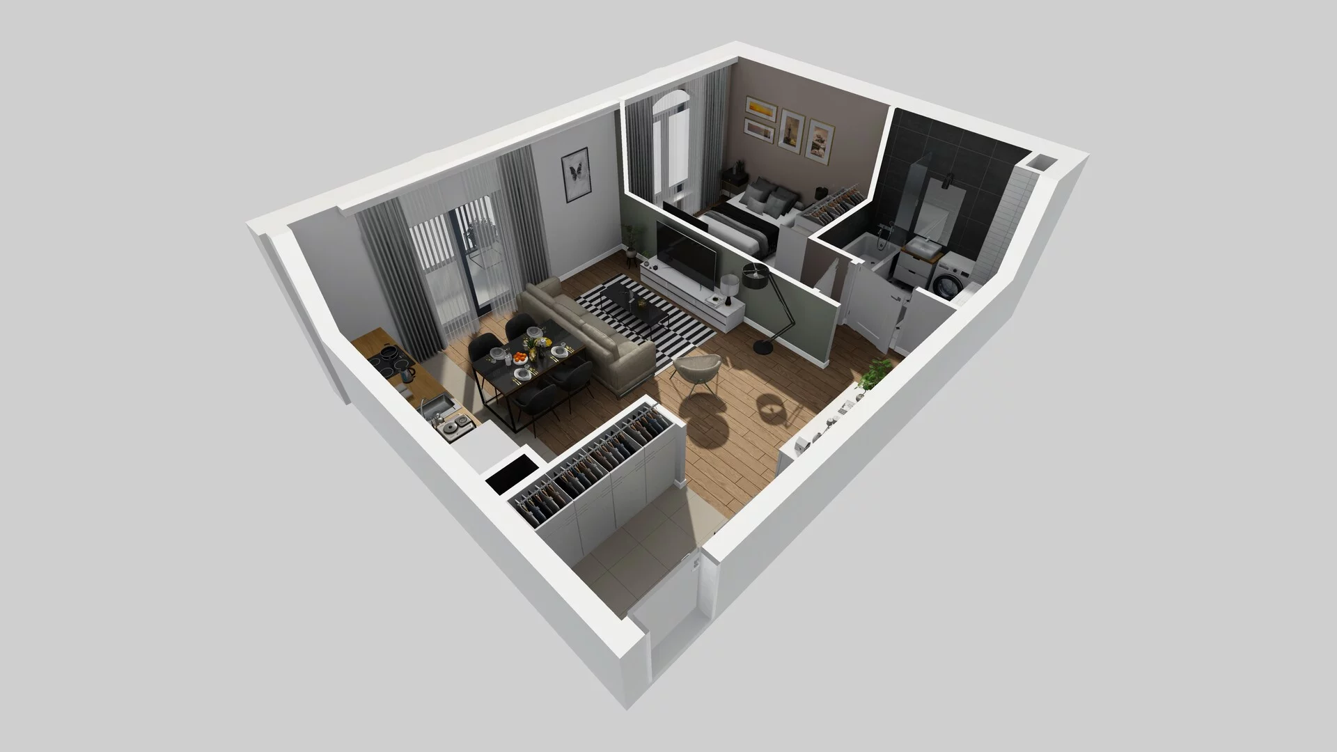 2 pokoje, mieszkanie 45,28 m², piętro 1, oferta nr A/6, Osobowicka 114, Wrocław, Osobowice-Rędzin, Fabryczna, ul. Osobowicka 114