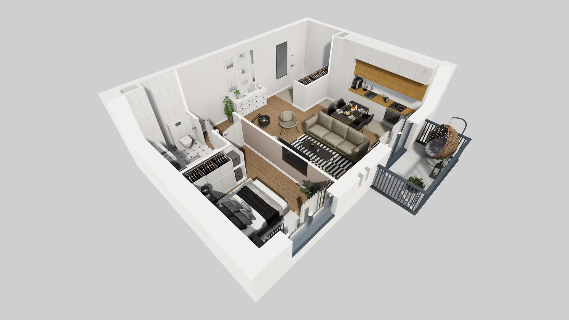 2 pokoje, mieszkanie 45,28 m², piętro 1, oferta nr A/6, Osobowicka 114, Wrocław, Osobowice-Rędzin, Fabryczna, ul. Osobowicka 114