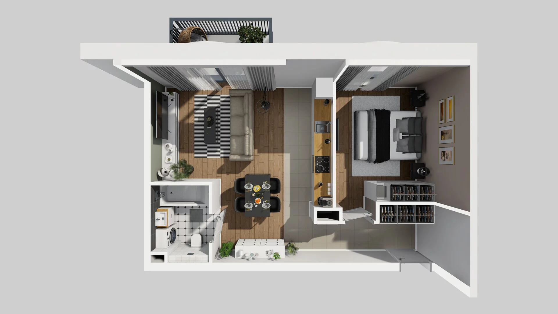 2 pokoje, mieszkanie 49,65 m², piętro 1, oferta nr A/7, Osobowicka 114, Wrocław, Osobowice-Rędzin, Fabryczna, ul. Osobowicka 114
