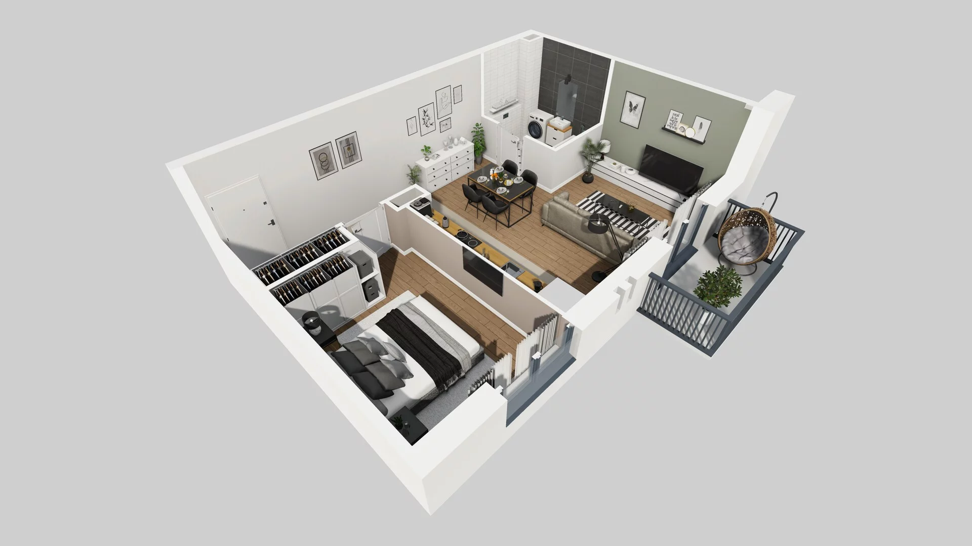 2 pokoje, mieszkanie 49,65 m², piętro 1, oferta nr A/7, Osobowicka 114, Wrocław, Osobowice-Rędzin, Fabryczna, ul. Osobowicka 114