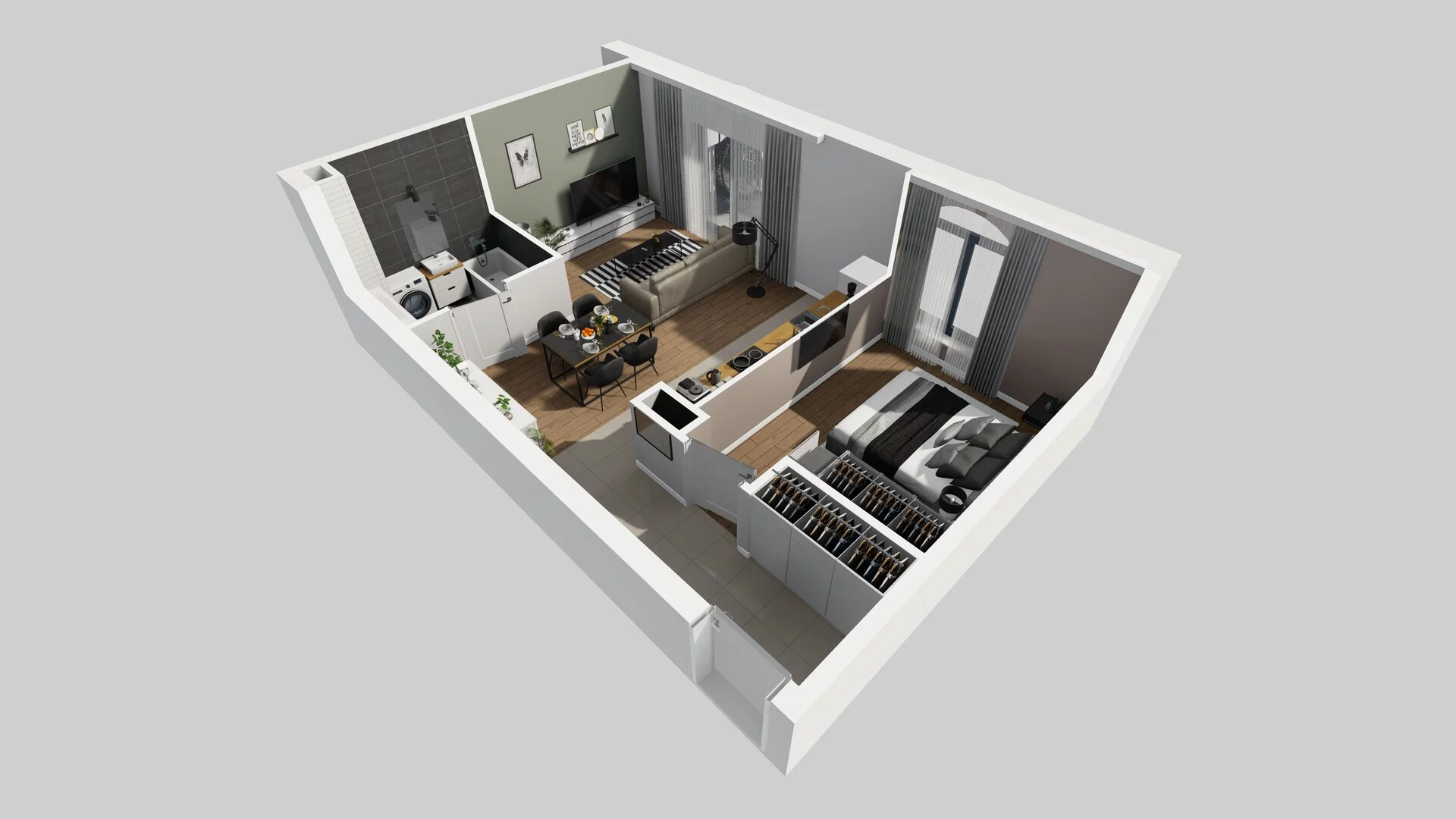 2 pokoje, mieszkanie 49,65 m², piętro 1, oferta nr A/7, Osobowicka 114, Wrocław, Osobowice-Rędzin, Fabryczna, ul. Osobowicka 114
