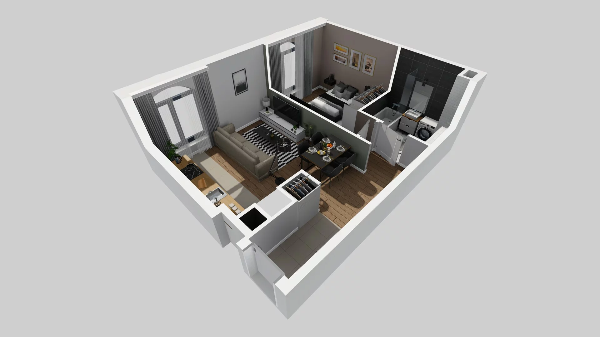 2 pokoje, mieszkanie 40,88 m², piętro 1, oferta nr A/8, Osobowicka 114, Wrocław, Osobowice-Rędzin, Fabryczna, ul. Osobowicka 114