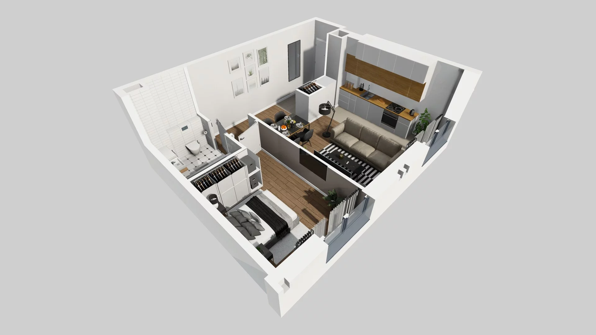 2 pokoje, mieszkanie 40,88 m², piętro 1, oferta nr A/8, Osobowicka 114, Wrocław, Osobowice-Rędzin, Fabryczna, ul. Osobowicka 114