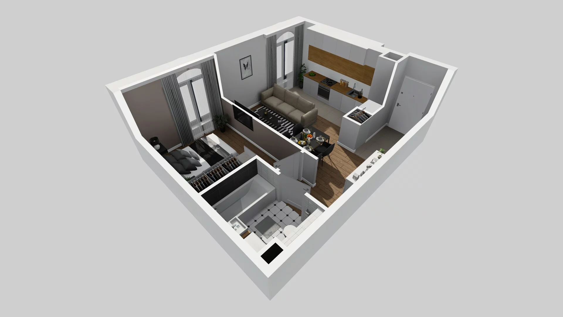 2 pokoje, mieszkanie 40,84 m², piętro 1, oferta nr A/17, Osobowicka 114, Wrocław, Osobowice-Rędzin, Fabryczna, ul. Osobowicka 114