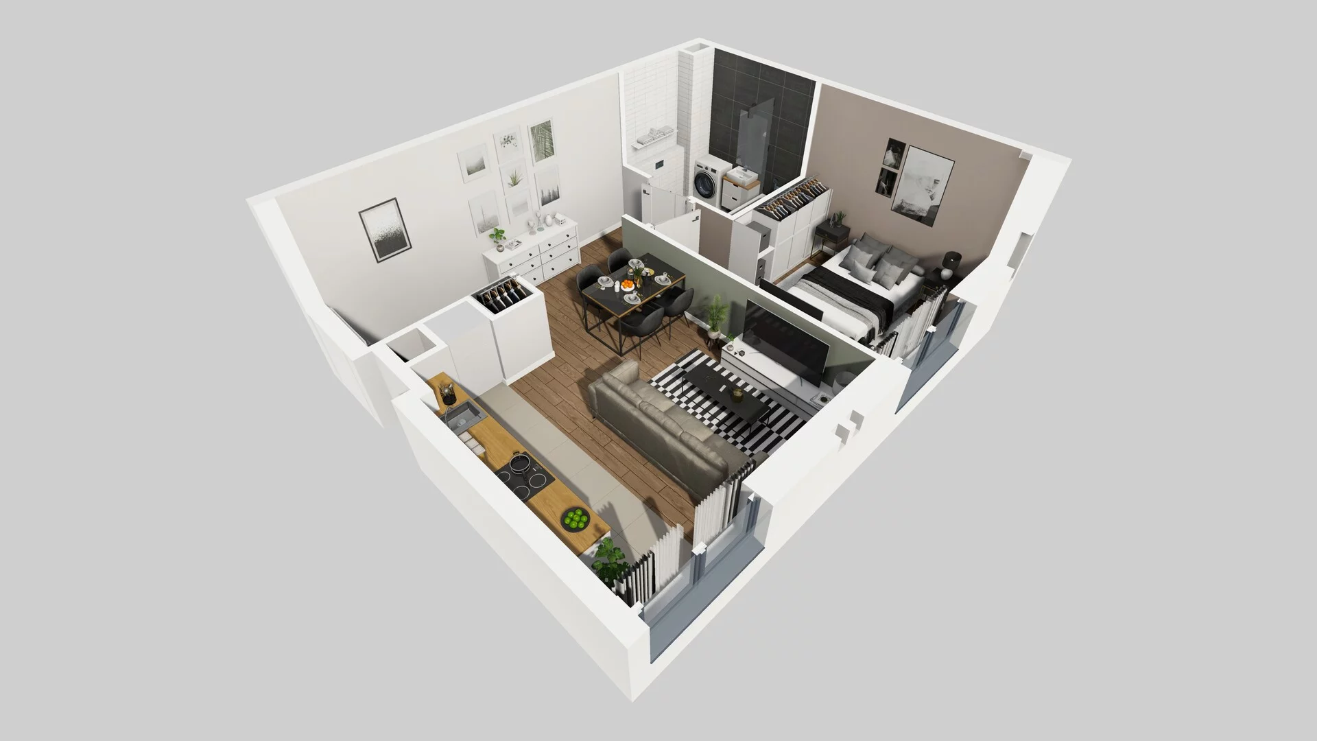 2 pokoje, mieszkanie 40,84 m², piętro 1, oferta nr A/17, Osobowicka 114, Wrocław, Osobowice-Rędzin, Fabryczna, ul. Osobowicka 114