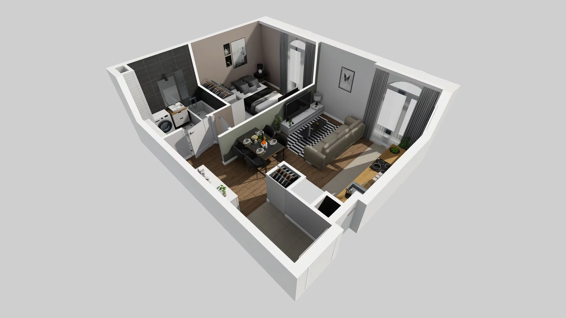 2 pokoje, mieszkanie 40,84 m², piętro 1, oferta nr A/17, Osobowicka 114, Wrocław, Osobowice-Rędzin, Fabryczna, ul. Osobowicka 114