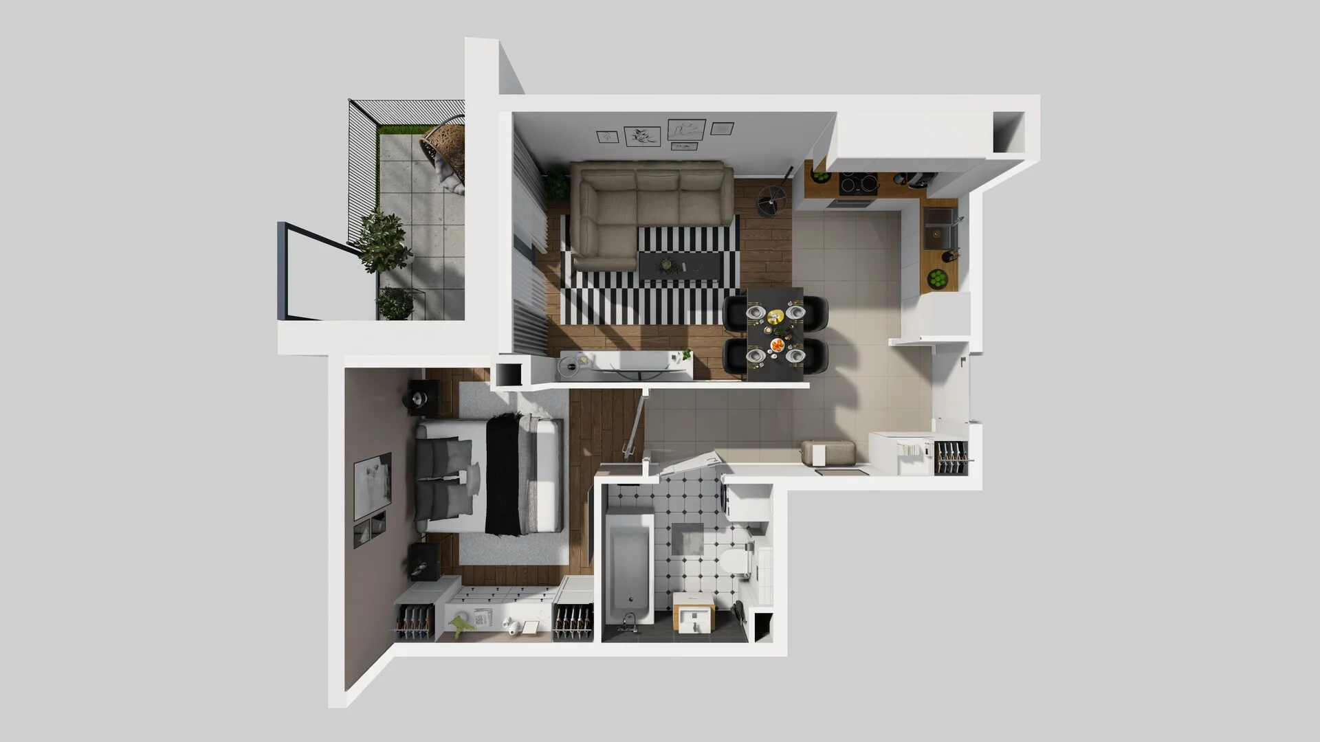 2 pokoje, mieszkanie 41,16 m², parter, oferta nr B/2, Osobowicka 114, Wrocław, Osobowice-Rędzin, Fabryczna, ul. Osobowicka 114