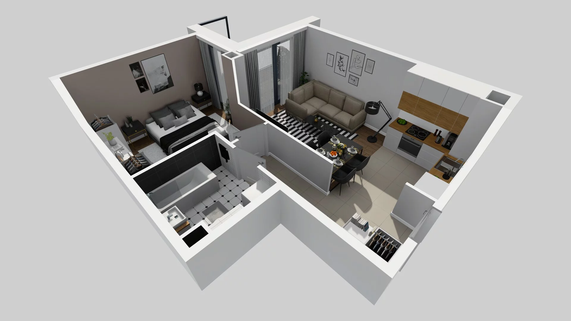 2 pokoje, mieszkanie 41,16 m², parter, oferta nr B/2, Osobowicka 114, Wrocław, Osobowice-Rędzin, Fabryczna, ul. Osobowicka 114