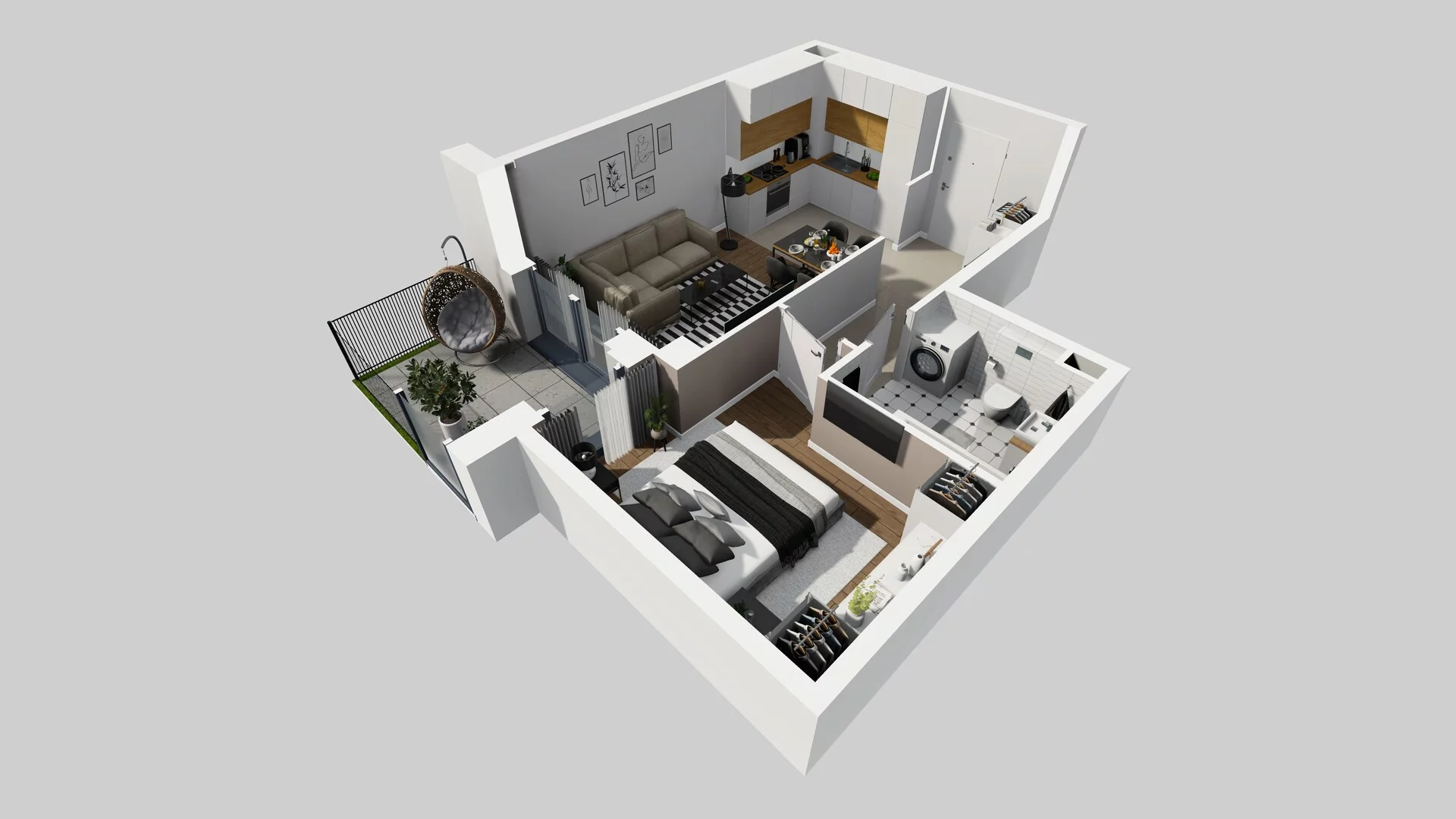 2 pokoje, mieszkanie 41,16 m², parter, oferta nr B/2, Osobowicka 114, Wrocław, Osobowice-Rędzin, Fabryczna, ul. Osobowicka 114