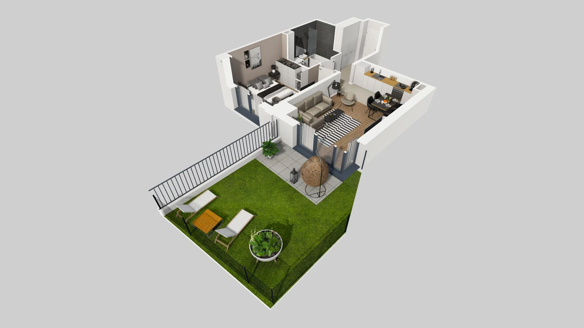 2 pokoje, mieszkanie 48,93 m², parter, oferta nr B/5, Osobowicka 114, Wrocław, Osobowice-Rędzin, Fabryczna, ul. Osobowicka 114