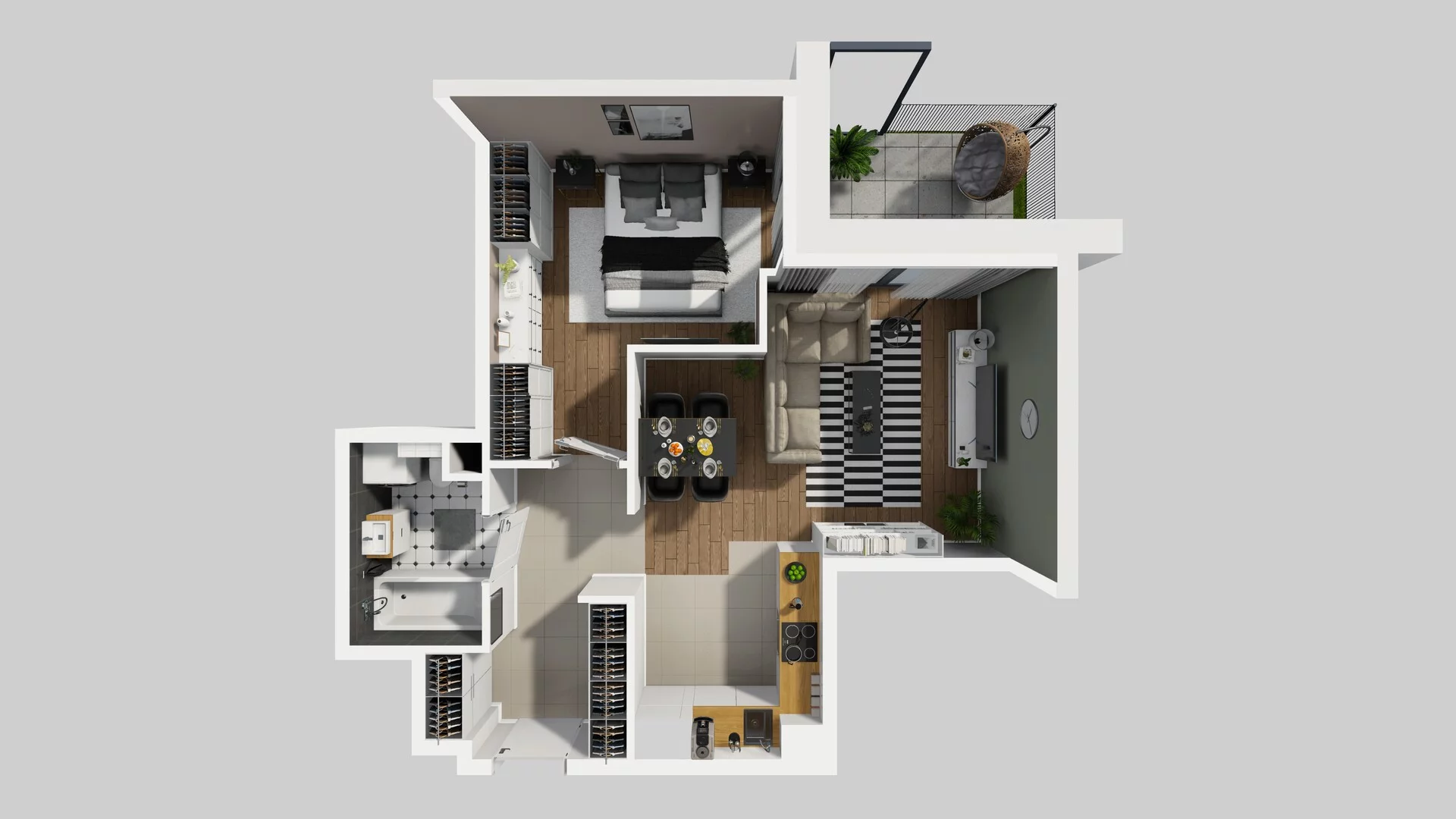 2 pokoje, mieszkanie 49,90 m², parter, oferta nr B/25, Osobowicka 114, Wrocław, Osobowice-Rędzin, Fabryczna, ul. Osobowicka 114