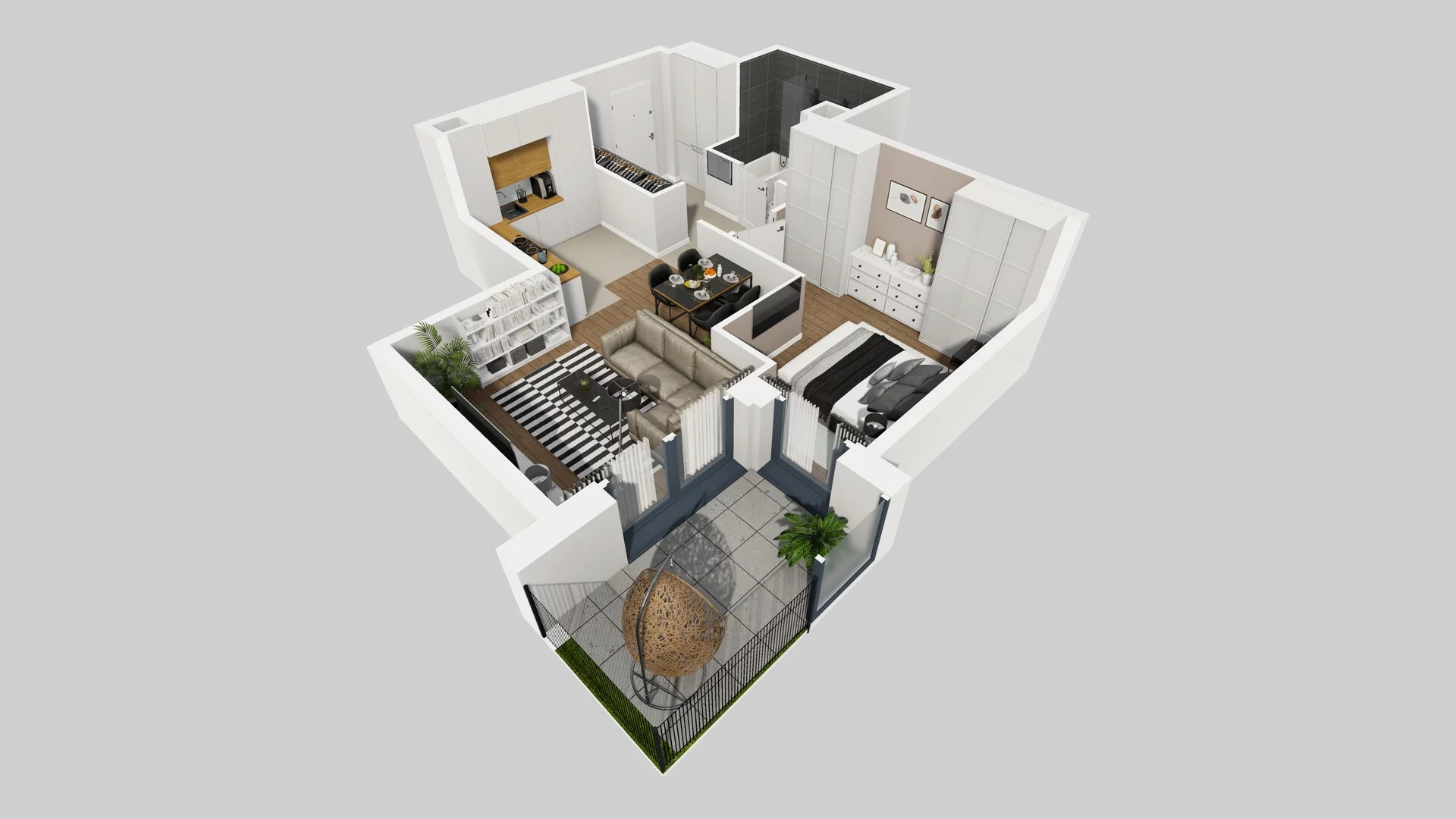 2 pokoje, mieszkanie 49,90 m², parter, oferta nr B/25, Osobowicka 114, Wrocław, Osobowice-Rędzin, Fabryczna, ul. Osobowicka 114