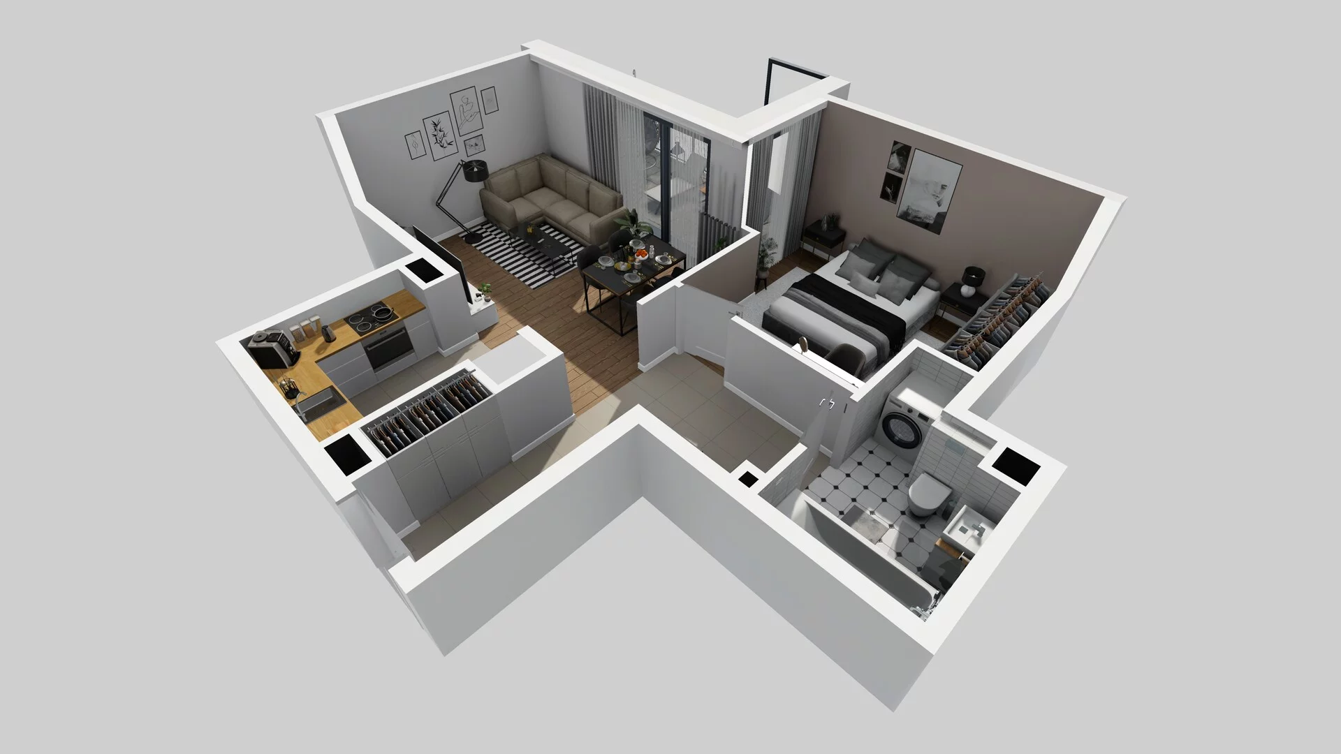 2 pokoje, mieszkanie 49,11 m², parter, oferta nr B/28, Osobowicka 114, Wrocław, Osobowice-Rędzin, Fabryczna, ul. Osobowicka 114