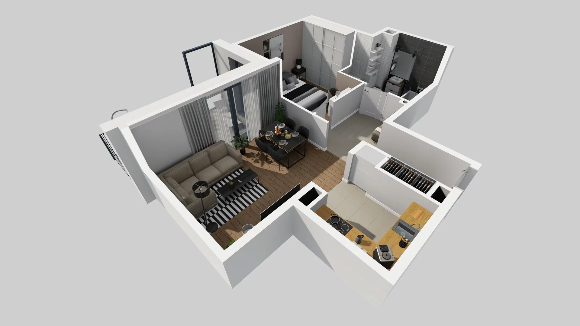 2 pokoje, mieszkanie 49,11 m², parter, oferta nr B/28, Osobowicka 114, Wrocław, Osobowice-Rędzin, Fabryczna, ul. Osobowicka 114